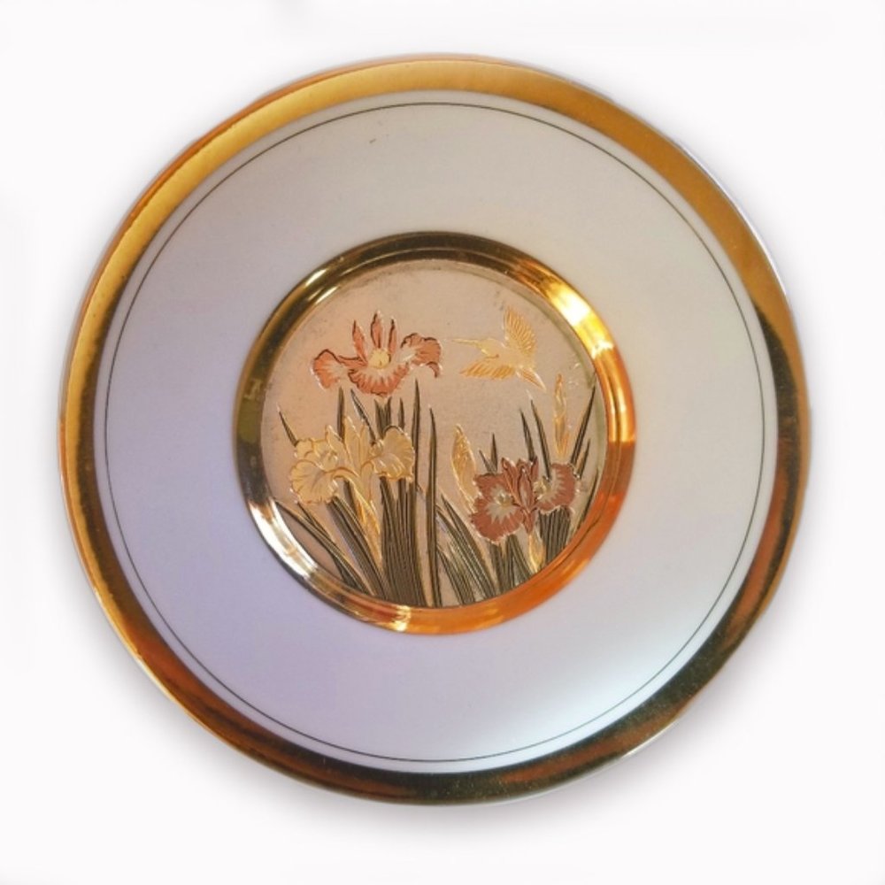 Chokin Japanese Decorative Plate